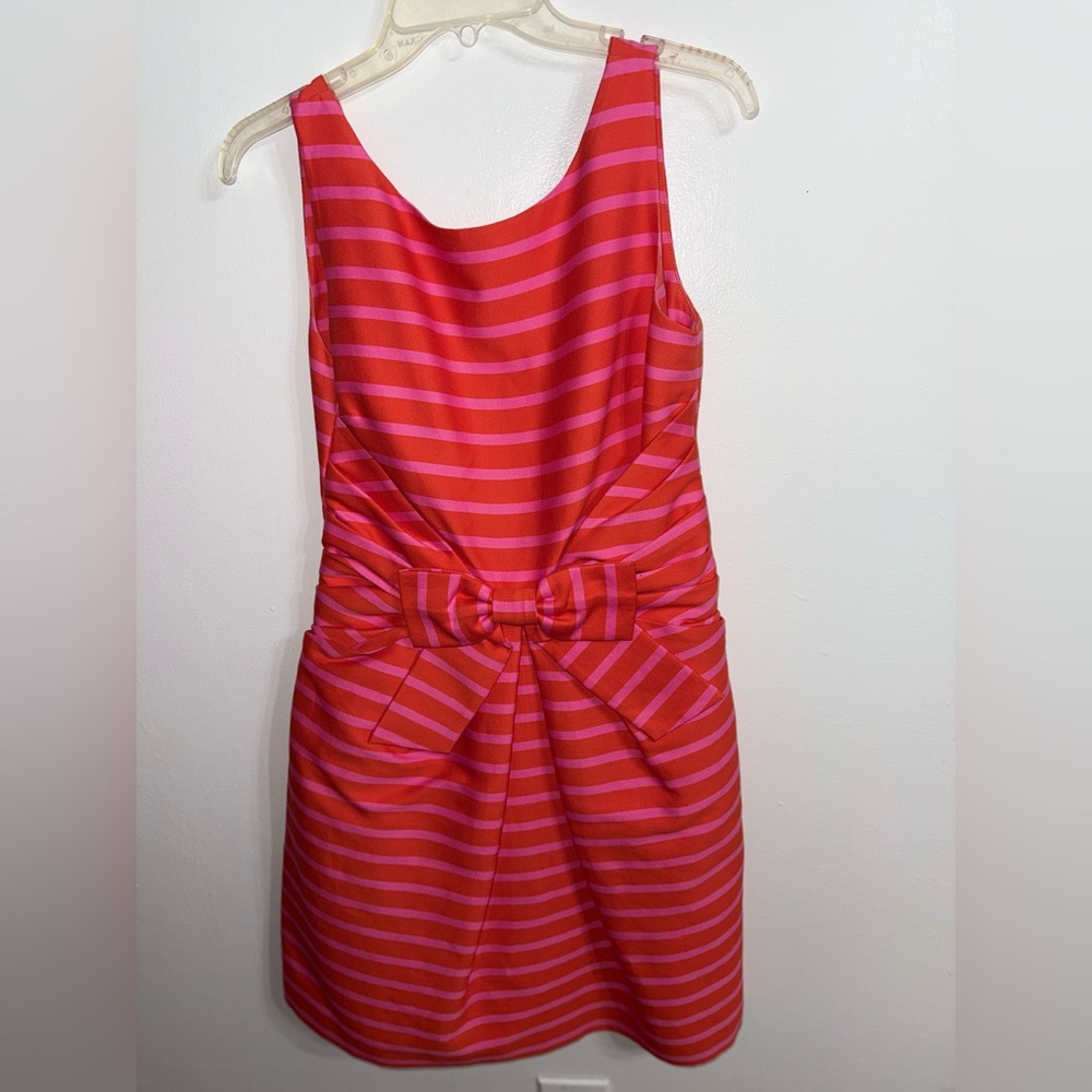 Kate Spade Jillian Stripe Bow Barbiecore Dress SZ 6